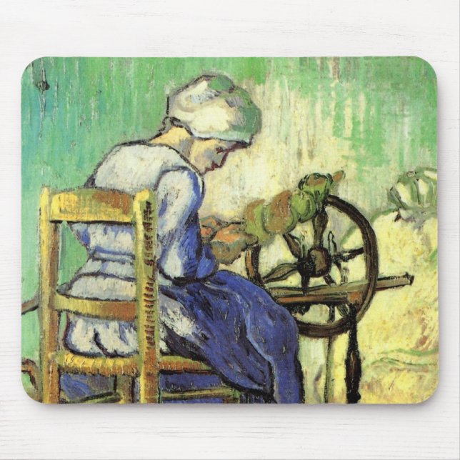 The Spinner by Vincent van Gogh Mouse Pad (Front)