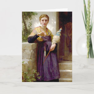 The Spinner, William-Adolphe Bouguereau Card