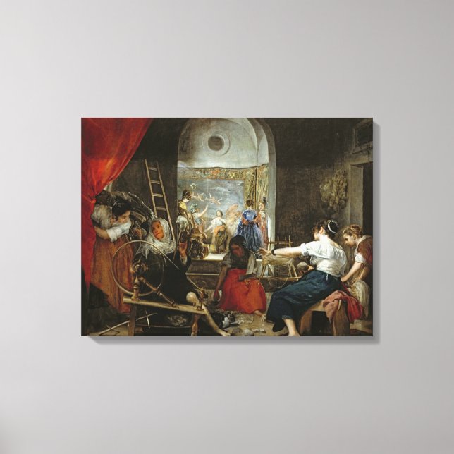 The Spinners, or The Fable of Arachne, 1657 Canvas Print (Front)