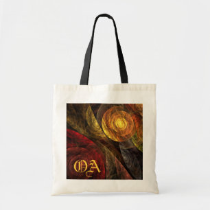 The Spiral of Life Abstract Art Monogram Bag