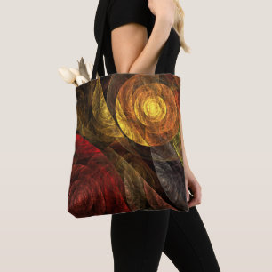 The Spiral of Life Abstract Art Tote Bag