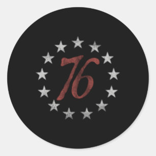 The Spirit 76 4Th Of July Independence Day Classic Round Sticker