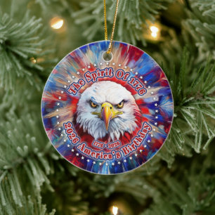 The Spirit Of 1776, 2026 America’s Red Eagle Firew Ceramic Ornament