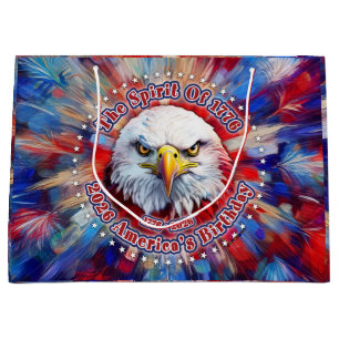 The Spirit Of 1776, 2026 America’s Red Eagle Firew Large Gift Bag
