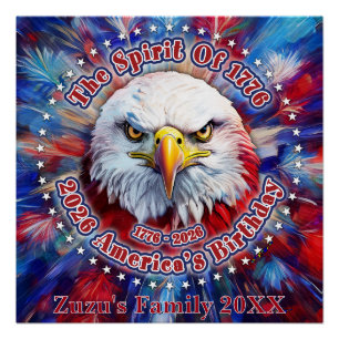 The Spirit Of 1776, 2026 America’s Red Eagle Firew Poster