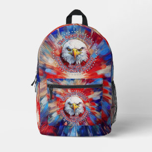 The Spirit Of 1776, 2026 America’s Red Eagle Firew Printed Backpack
