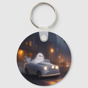 The Spirit of All Hallows' Eve A Ghost's Joyride Keychain