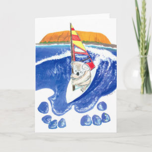 The Spirit of Australia - Koala Bear wind surfing Card