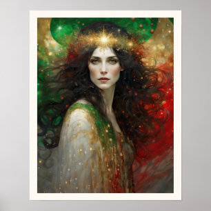 The Spirit of Christmas Beautiful Woman Poster