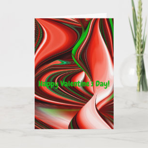 The spirit of Love and Hope Abstract 3D Rainbowart Holiday Card