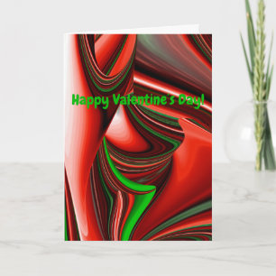 The spirit of Love and Hope Abstract 3D Rainbowart Holiday Card