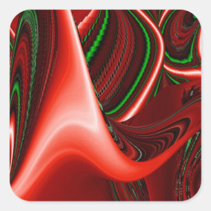 The spirit of Love and Hope Abstract 3D Rainbowart Square Sticker