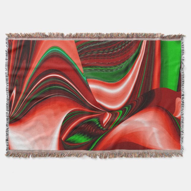 The spirit of Love and Hope Abstract 3D Rainbowart Throw Blanket (Front)