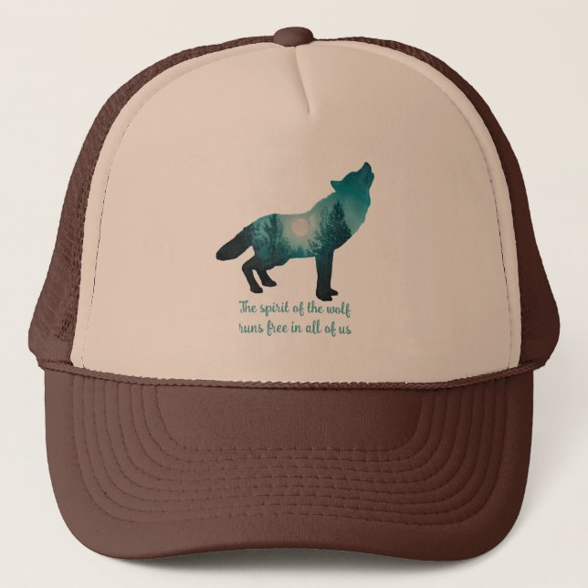 The Spirit of the Wolf: Embracing Freedom  Trucker Hat (Front)