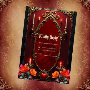 The spirit of the wonderful vintage style.  RSVP card