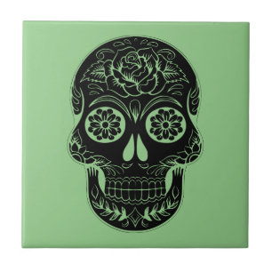The Spirit of Tradition and Art - Sugar Skull Tile