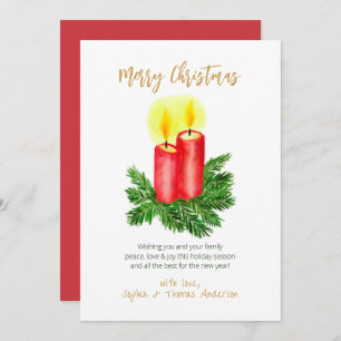 The Spirt of Christmas Advent Candles  Holiday Card