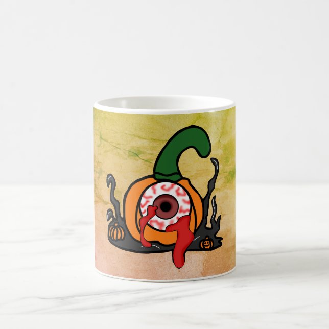 The Spooky Bloodshot Pumpkin Coffee Mug (Center)