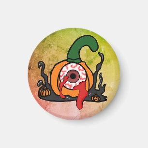 The Spooky Bloodshot Pumpkin Magnet