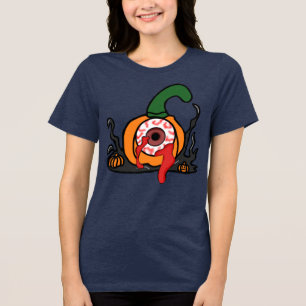 The Spooky Bloodshot Pumpkin Tri-Blend Shirt
