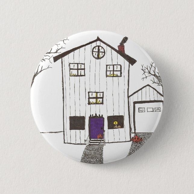 The Spooky House 2 Inch Round Button (Front)