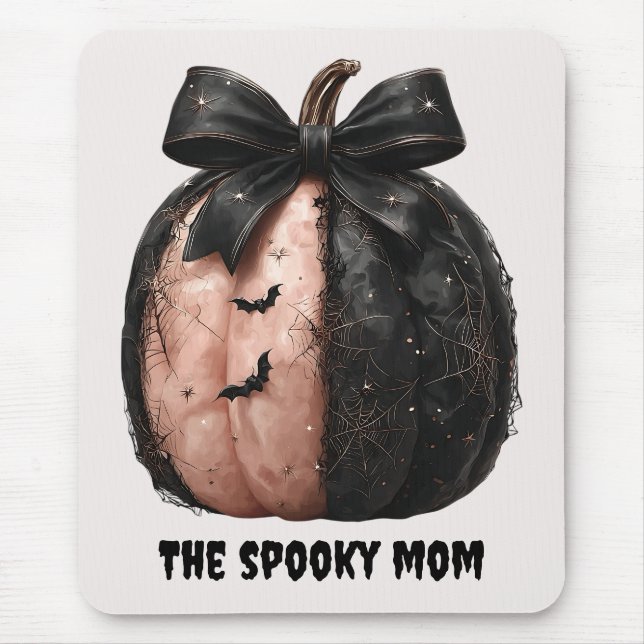 The Spooky Mom Halloween Pumpkin Mouse Pad (Front)