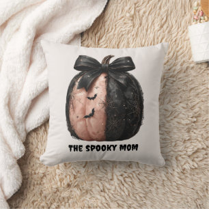 The Spooky Mom Halloween Pumpkin Throw Pillow