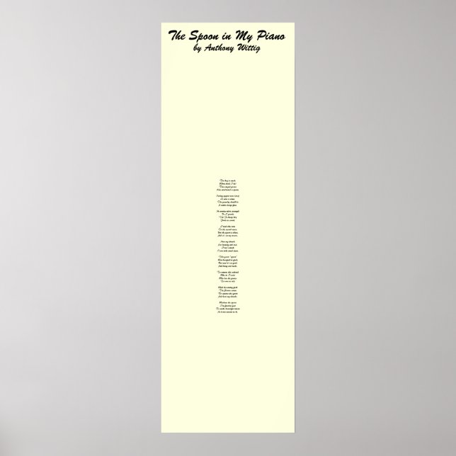 The Spoon in My Piano Poster (Front)