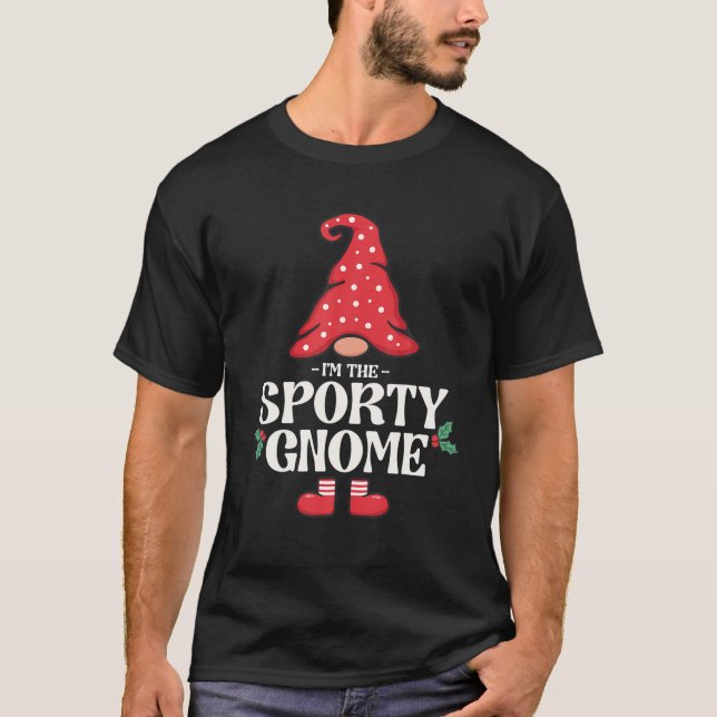 The Sporty Gnome Funny Family Matching Group T-Shirt (Front)