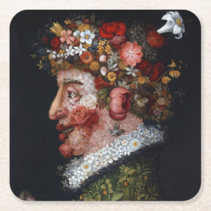 The Spring, Arcimboldo Square Paper Coaster