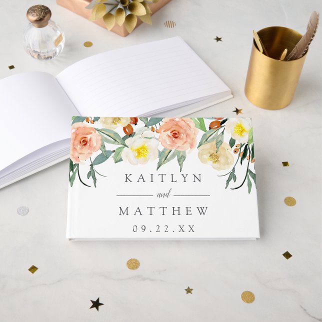 The Spring Blossoms Wedding Collection Guest Book (Front Open)