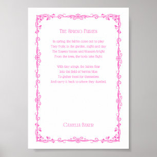 The Spring Fairies Poem Print
