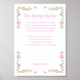 The Spring Fairies Poem Print