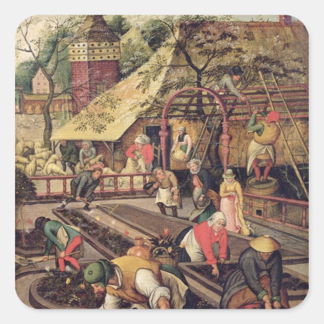 The Spring Square Sticker (Front)