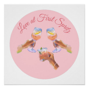 The Spritz Squad   Aperol Bachelorette Party Theme Poster