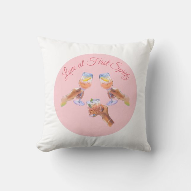 The Spritz Squad | Aperol Bachelorette Party Theme Throw Pillow (Front)