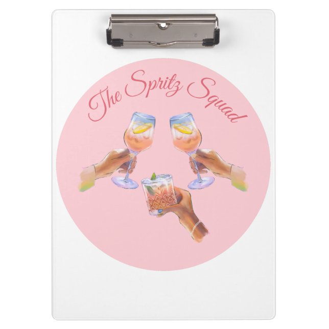 The Spritz Squad | Bachelorette Party Bridal Squad Clipboard (Front)