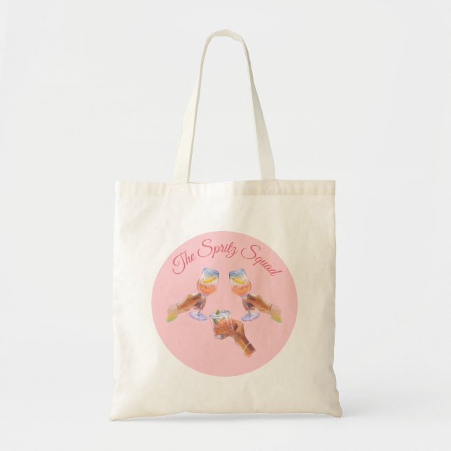 The Spritz Squad | Bachelorette Party Bridal Squad Tote Bag (Front)