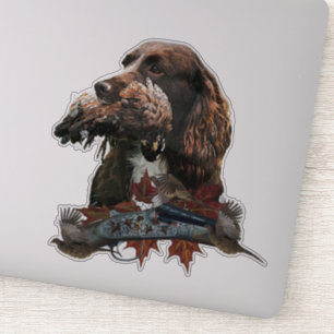 The Sprocker Spaniel , Gun dog art    Sticker