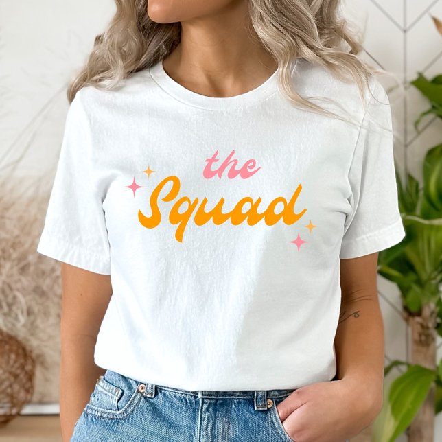 The Squad Groovy Pink & Orange T-Shirt (Creator Uploaded)