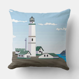 The Square Lighthouse - Throw Pillow