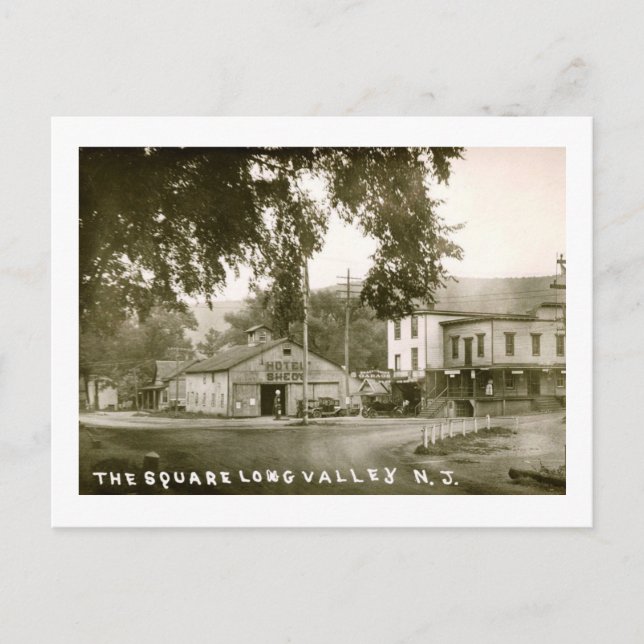 The Square, Long Valley, New Jersey Vintage Postcard (Front)