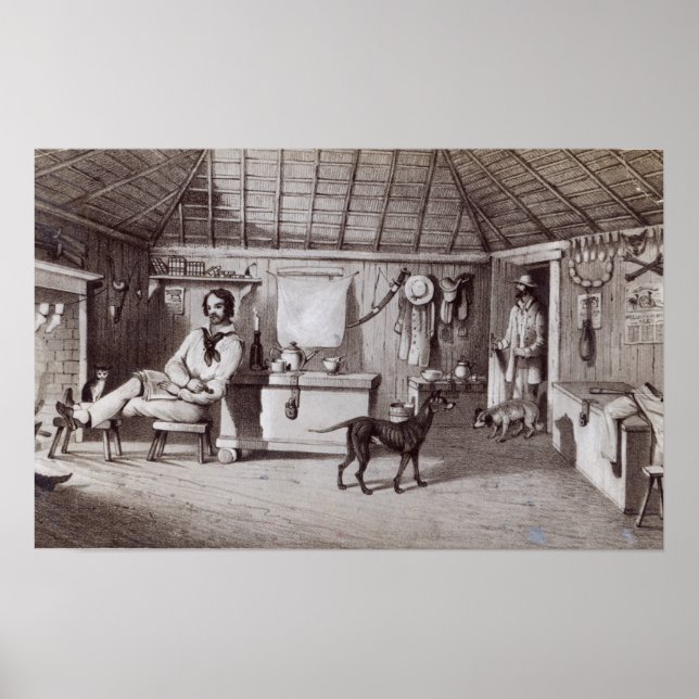 The Squatter's First Home, c.1847 Poster (Front)