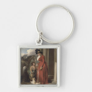 The Squire's Door, c.1790 (oil on canvas) Keychain