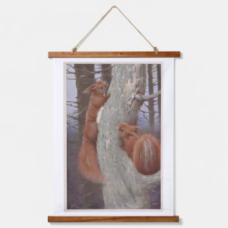 THE SQUIRREL (Sciurus vulgaris) Hanging Tapestry