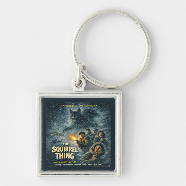 The Squirrel Thing Movie Parody Keychain (Front)