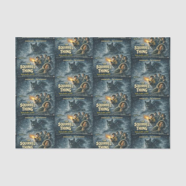 The Squirrel Thing Movie Parody Tissue Paper (Front)