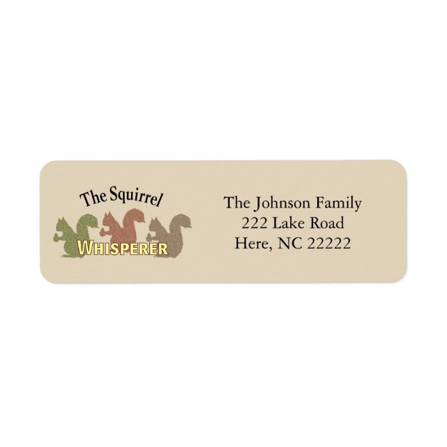 The Squirrel Whisperer Return Address Labels (Front)