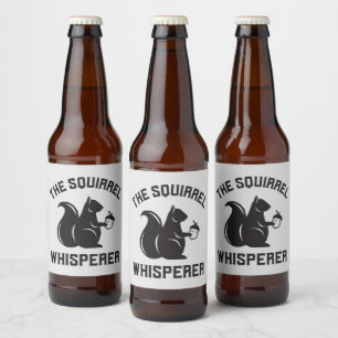 The Squirrel Whisperer Squirrel Lover Beer Bottle Label