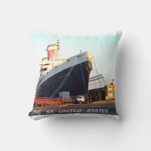 The SS United States Ocean Liner    Throw Pillow